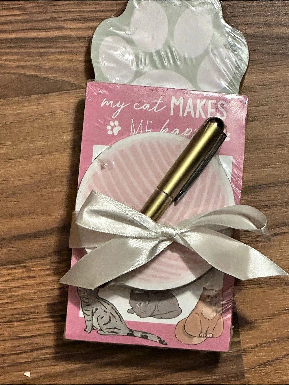 Cat-Themed Pink Notebook Gift Set NWT